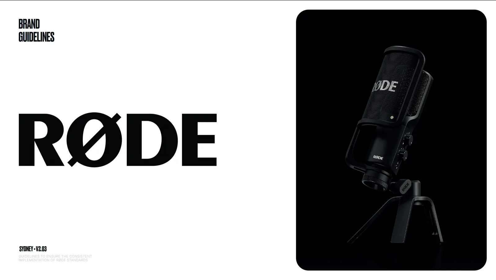 The RØDE wordmark and its construction grid
