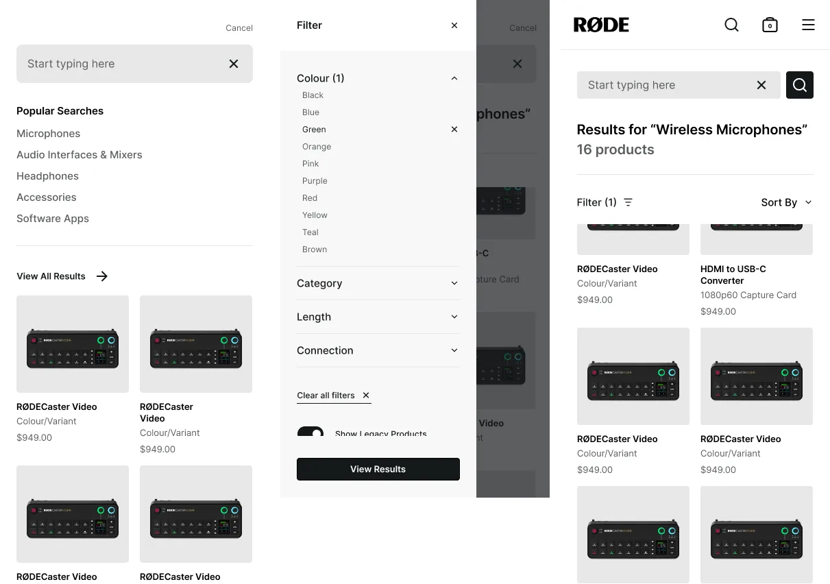 Faceted refinement across category, connection and use case